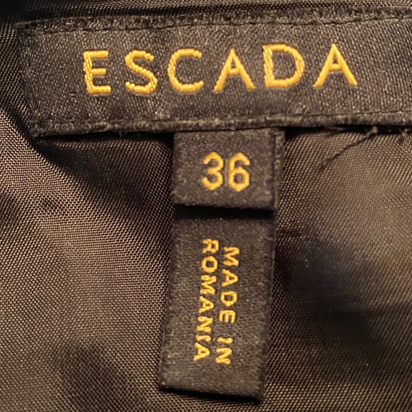 ESCADA Black Lined Skirt German Size 36 (US Small) - Picture 5 of 8